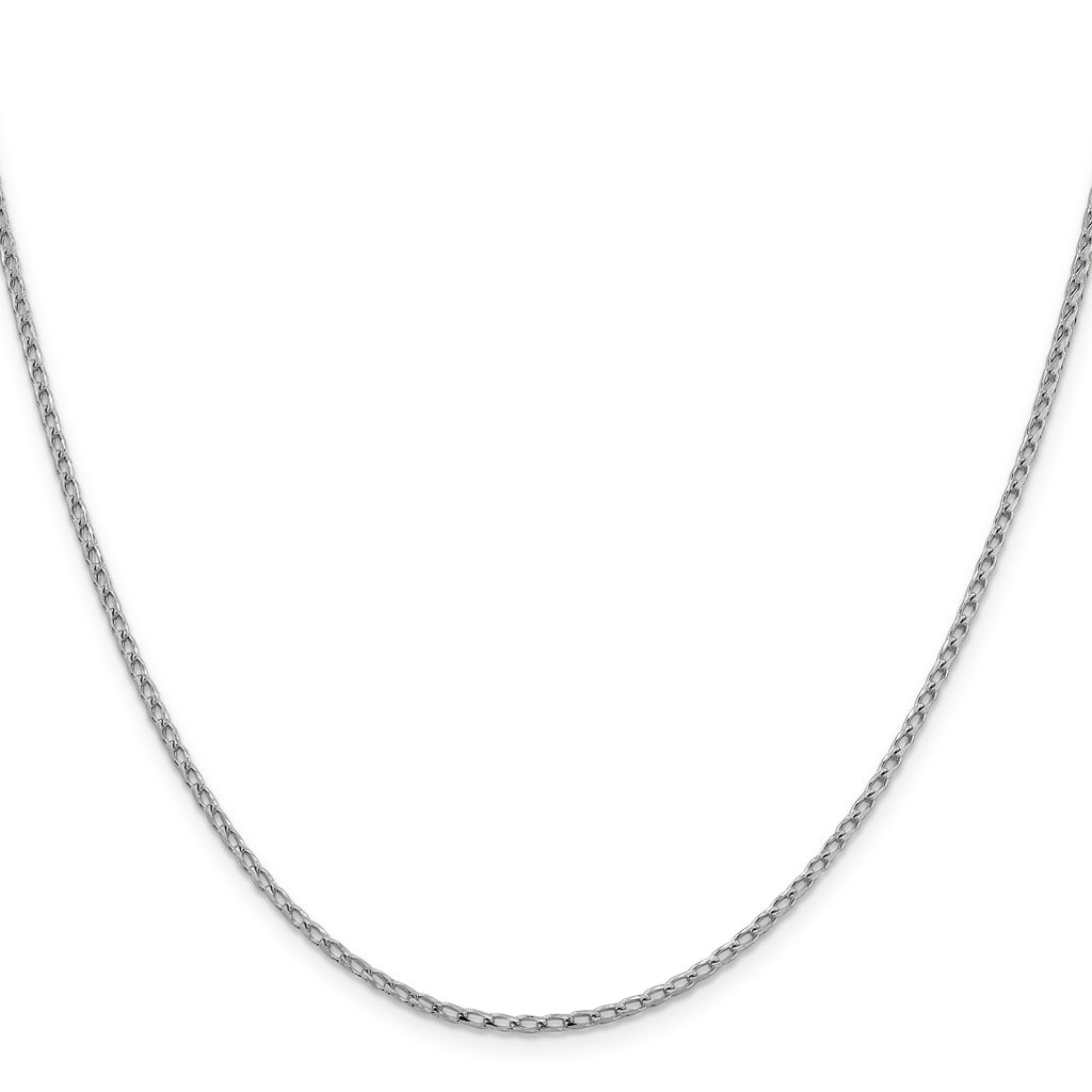 2.1mm 14K White Gold D/C Open Franco Chain - Sophia Jewelers