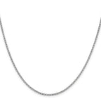 2.1mm 14K White Gold D/C Open Franco Chain - Sophia Jewelers