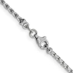 2.1mm 14K White Gold D/C Open Franco Chain - Sophia Jewelers