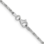 1.6mm 14K White Gold Franco Chain - Sophia Jewelers