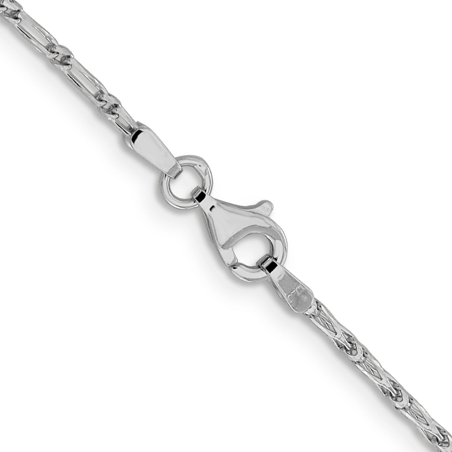 1.6mm 14K White Gold Franco Chain - Sophia Jewelers