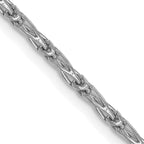 1.6mm 14K White Gold Franco Chain - Sophia Jewelers