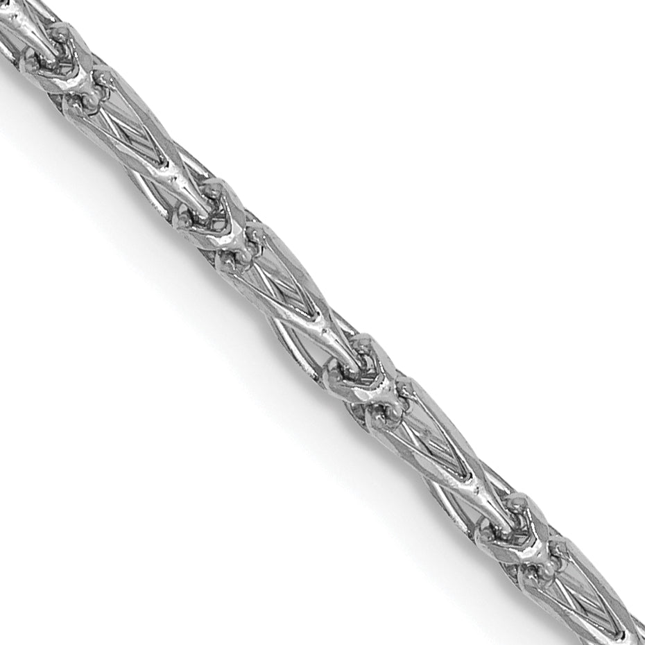 1.6mm 14K White Gold Franco Chain - Sophia Jewelers