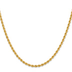 2.75mm 14K Yellow Gold Solid Rope Chain - Sophia Jewelers