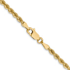 2.75mm 14K Yellow Gold Solid Rope Chain - Sophia Jewelers