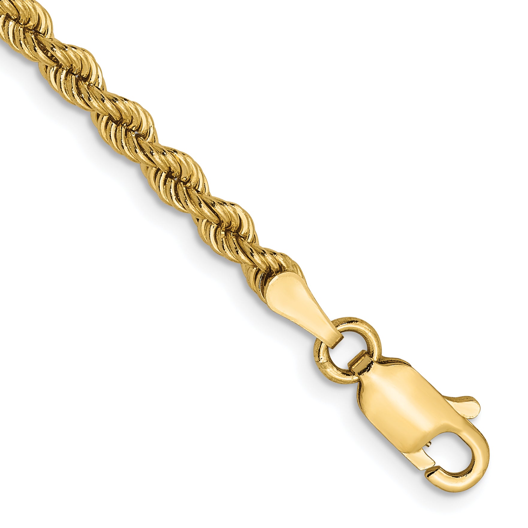 14K 2.75mm Solid Regular Rope Chain Main image