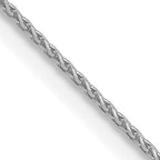 0.65mm 14K White Gold Spiga Wheat Chain - Sophia Jewelers