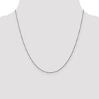 14K White Gold 1mm D/C Spiga Chain