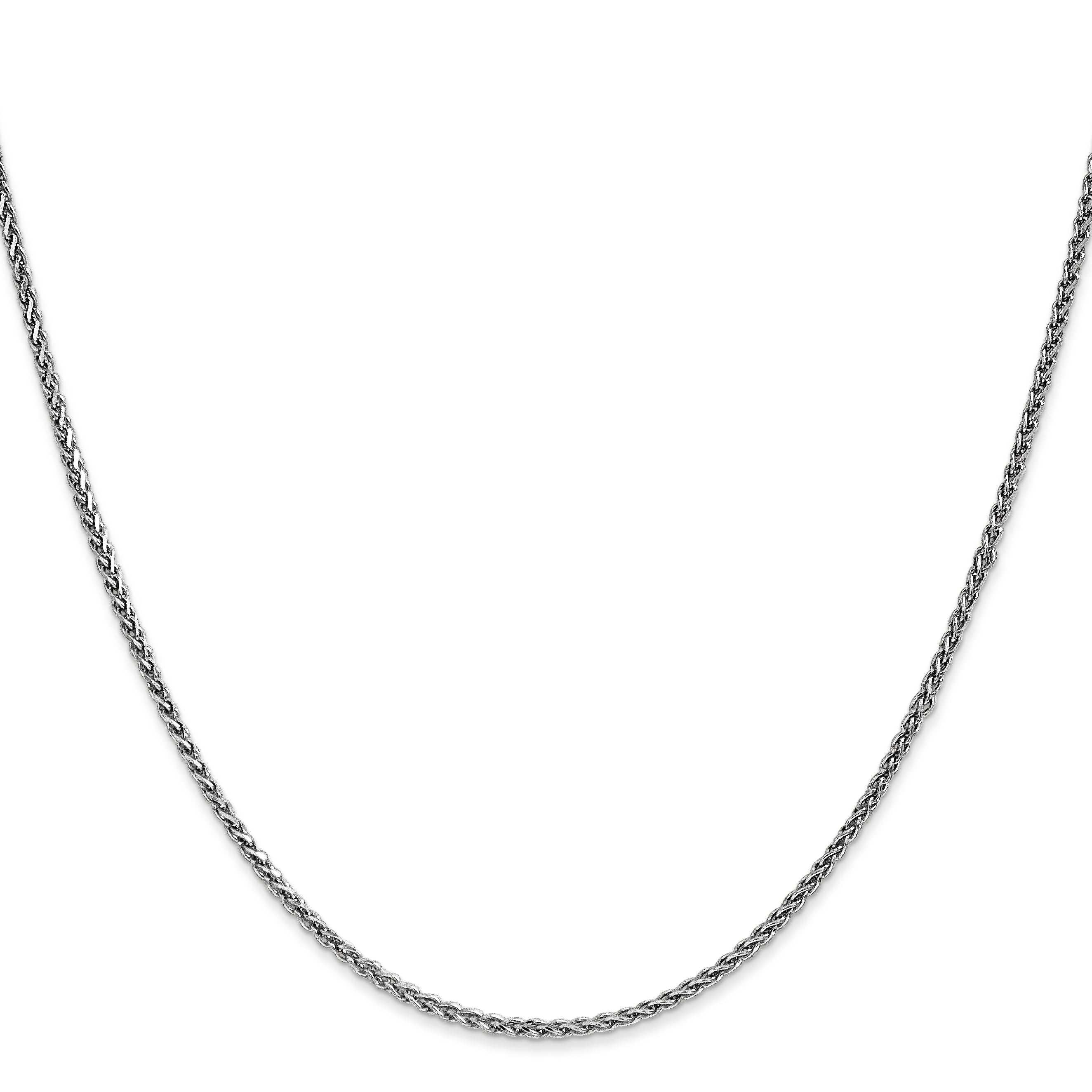 1.4mm 14K White Gold Spiga Wheat Chain Secondary image