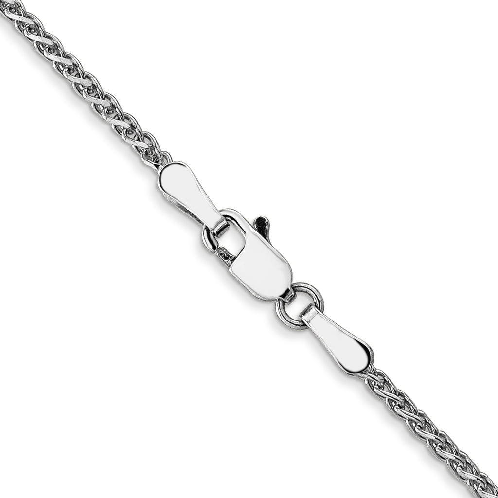 1.4mm 14K White Gold Spiga Wheat Chain - Sophia Jewelers