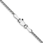 1.4mm 14K White Gold Spiga Wheat Chain - Sophia Jewelers