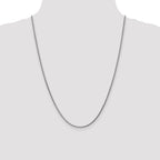 14K White Gold Solid Diamond-Cut Wheat Chain Necklace 1.8mm