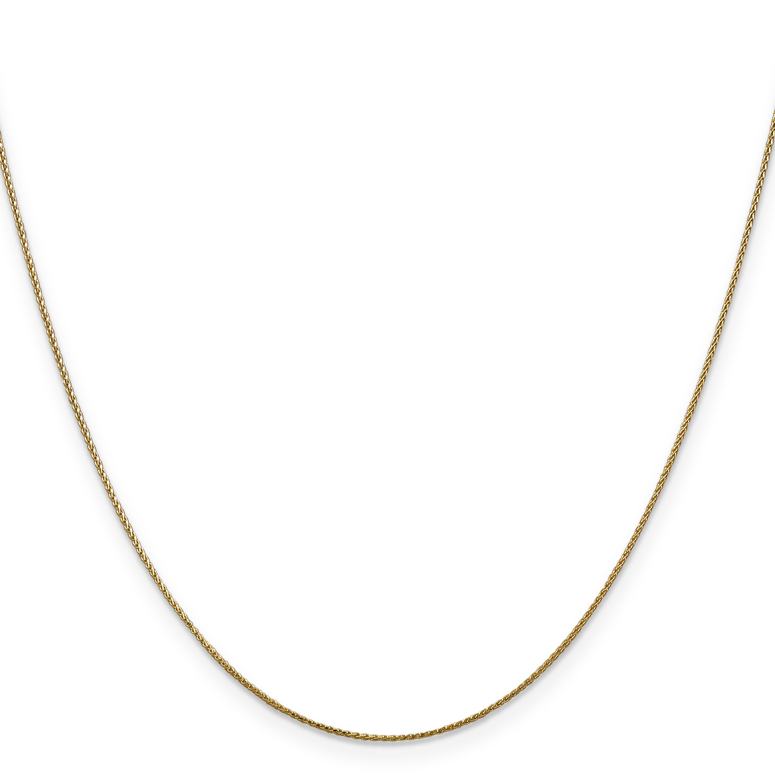0.65mm 14K Yellow Gold Spiga Wheat Chain - Sophia Jewelers