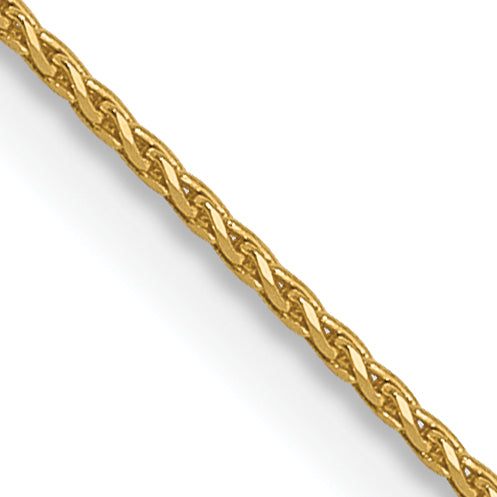 0.65mm 14K Yellow Gold Spiga Wheat Chain - Sophia Jewelers