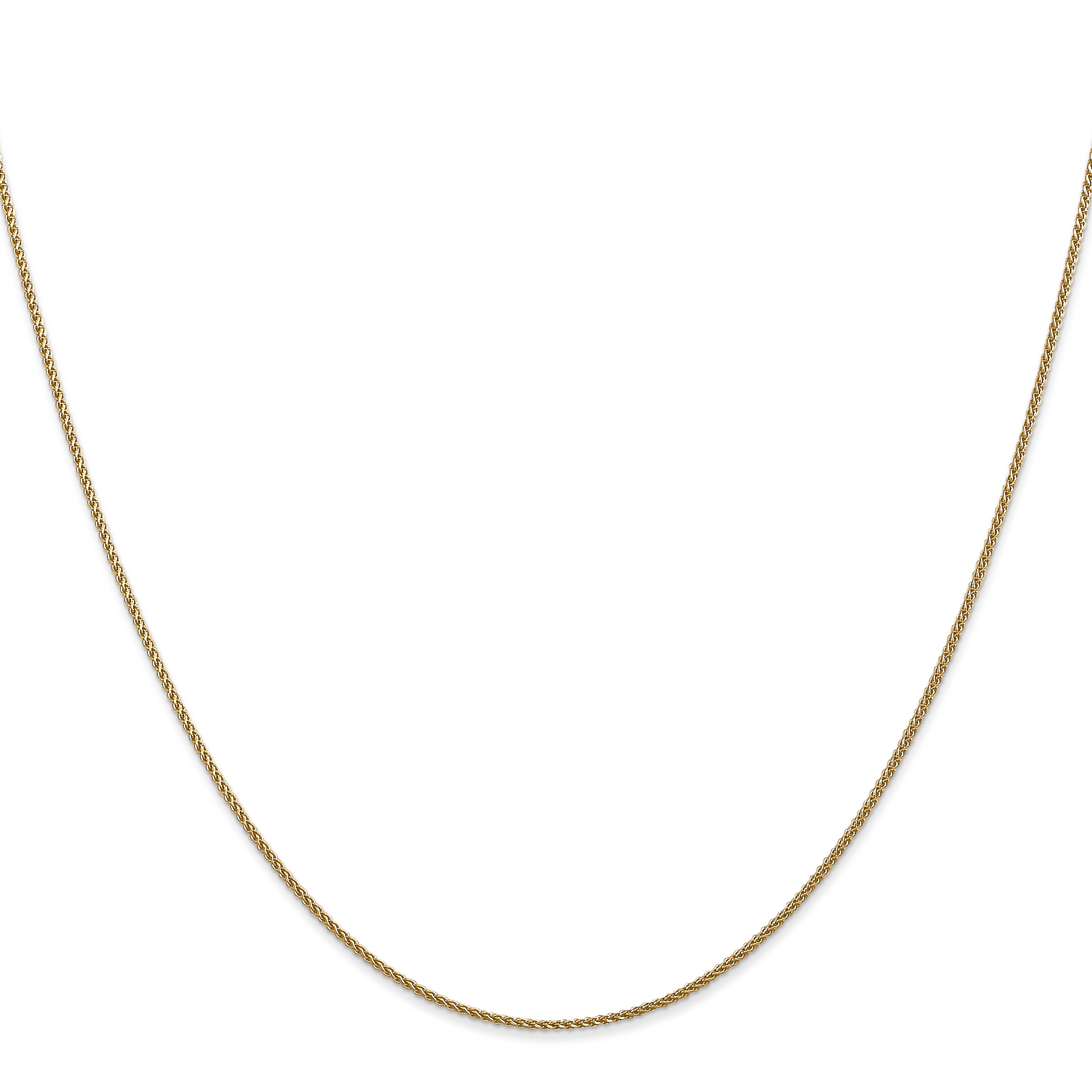 1.0mm 14K Yellow Gold Spiga Wheat Chain Secondary image