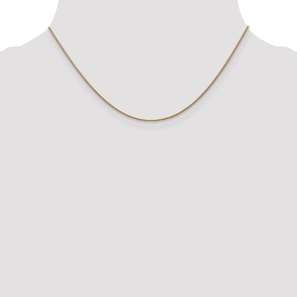 1.0mm 14K Yellow Gold Spiga Wheat Chain - Sophia Jewelers