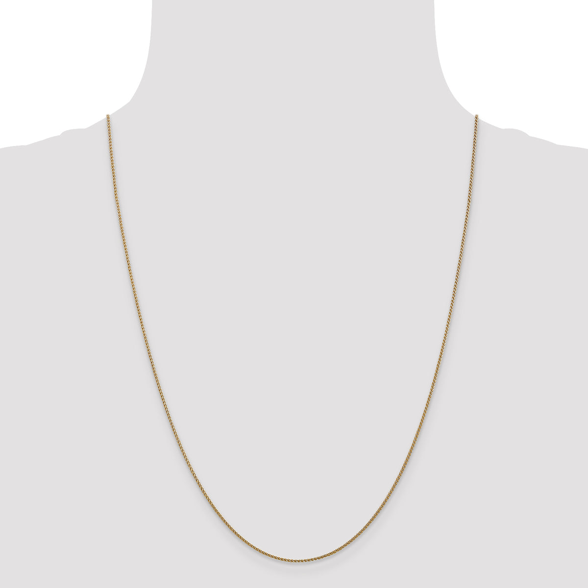 14K 1mm D/C Spiga Chain