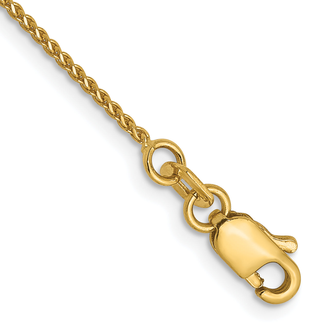 14K 1mm D/C Spiga Chain Anklet Main image