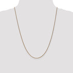 14K Yellow Gold Solid Diamond-Cut Wheat Chain Necklace 1.2mm