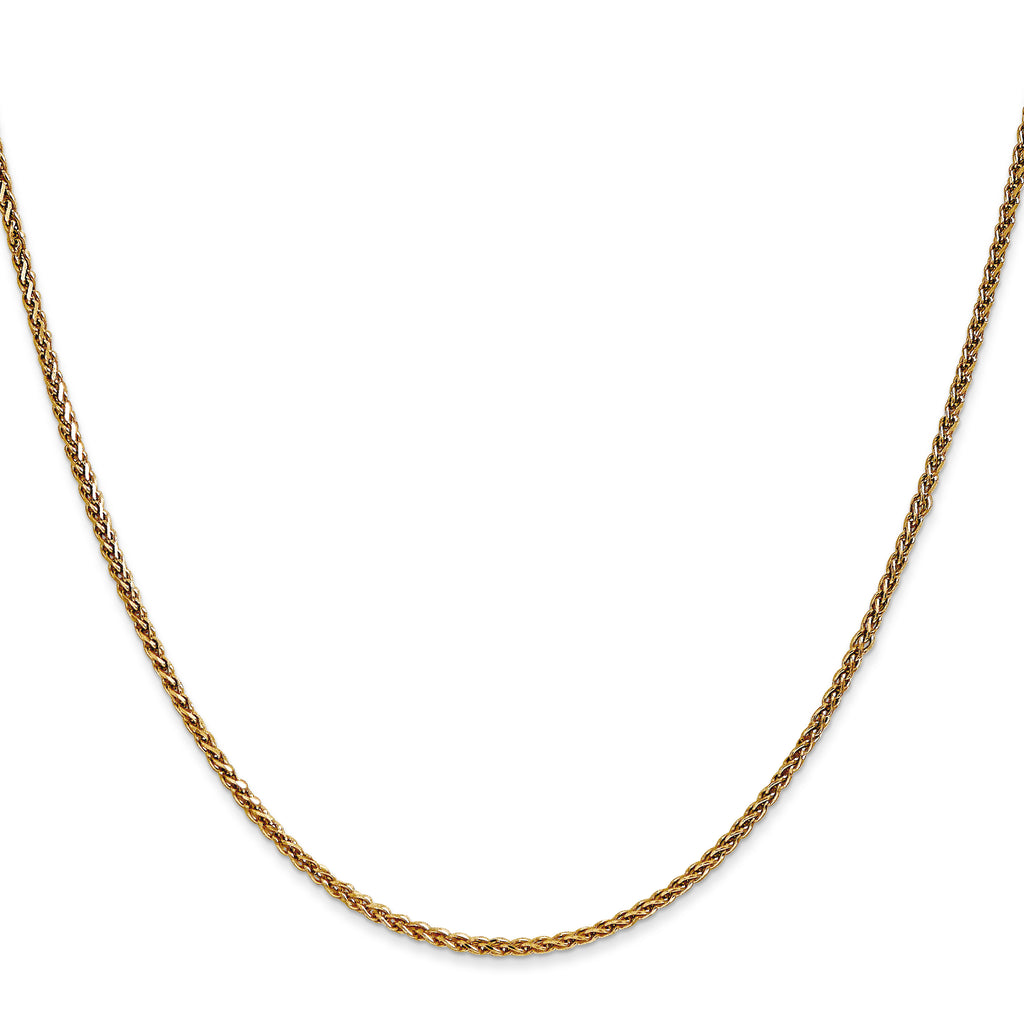1.4mm 14K Yellow Gold Spiga Wheat Chain - Sophia Jewelers