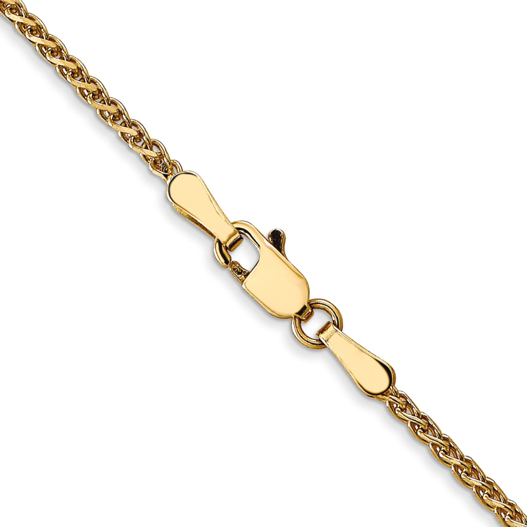 1.4mm 14K Yellow Gold Spiga Wheat Chain - Sophia Jewelers