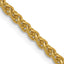 14K Yellow Gold Solid Diamond-Cut Wheat Chain Necklace 1.8mm