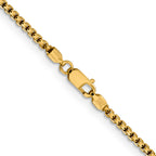 1.85mm 14K Yellow Gold Box Chain - Sophia Jewelers