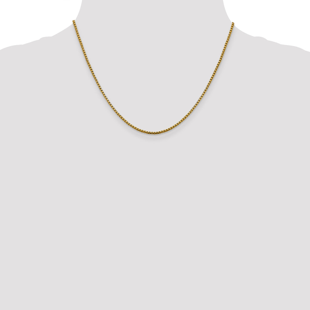 1.85mm 14K Yellow Gold Box Chain - Sophia Jewelers