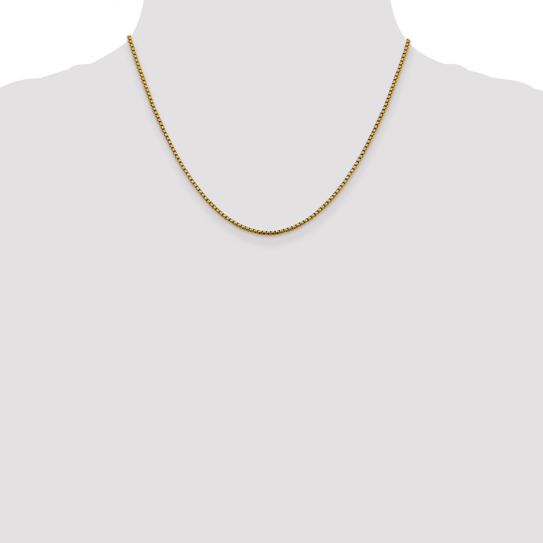 1.85mm 14K Yellow Gold Box Chain - Sophia Jewelers