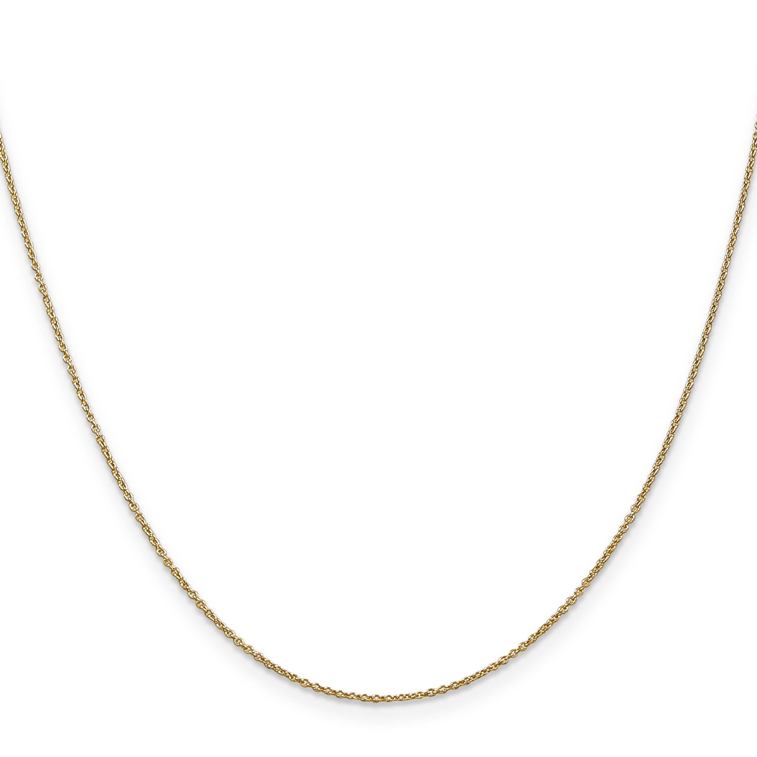 0.9mm 14K Yellow Gold Round Cable Chain - Sophia Jewelers