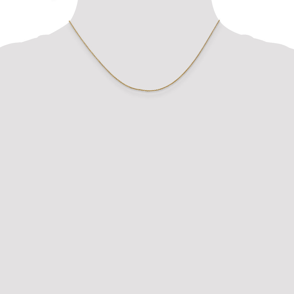 0.9mm 14K Yellow Gold Round Cable Chain - Sophia Jewelers