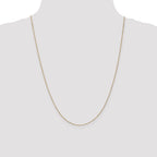 14K Yellow Gold Solid Cable Chain Necklace 0.9mm
