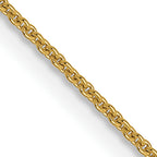0.9mm 14K Yellow Gold Round Cable Chain - Sophia Jewelers