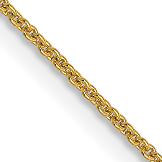 0.9mm 14K Yellow Gold Round Cable Chain - Sophia Jewelers