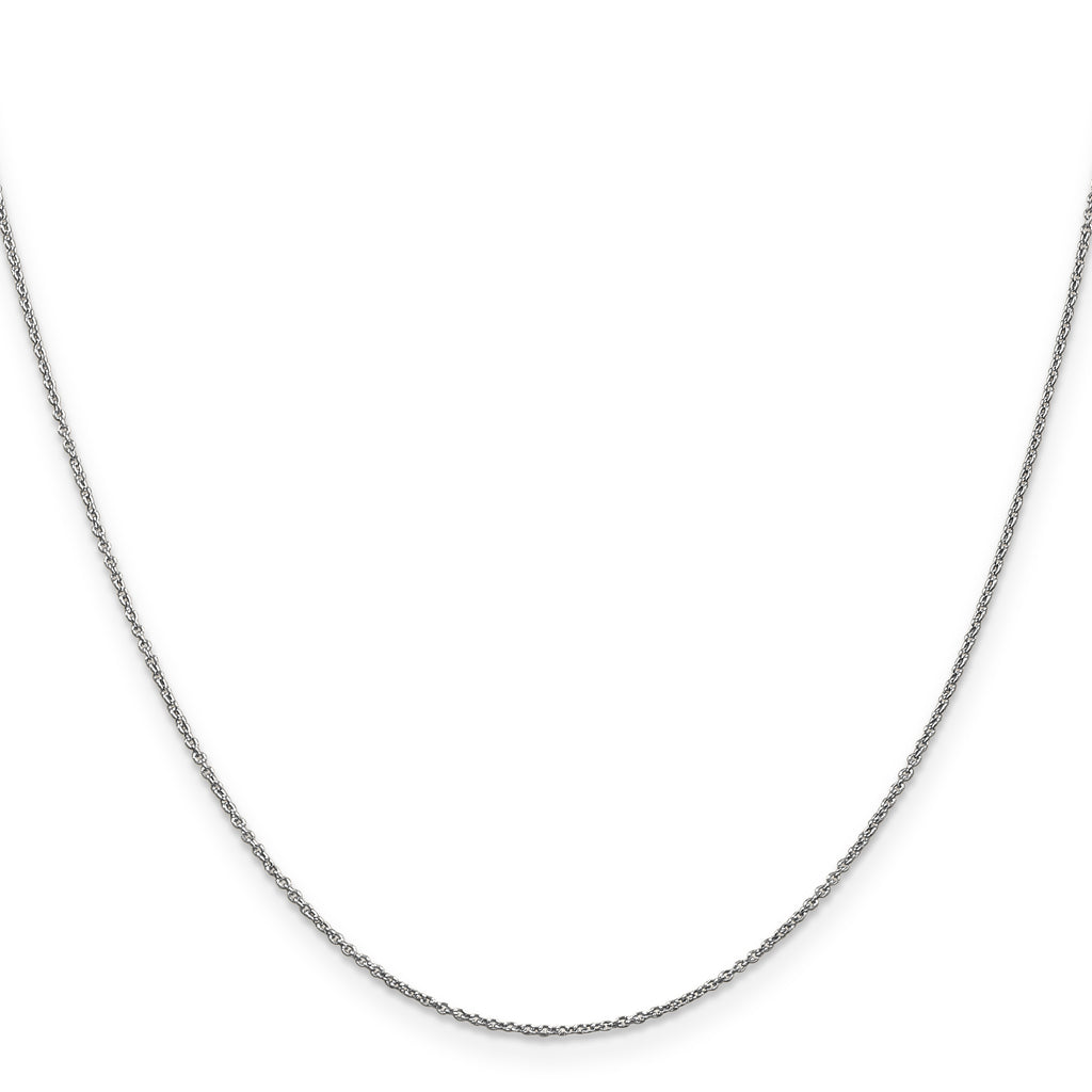 0.9mm 14K White Gold Round Cable Chain - Sophia Jewelers