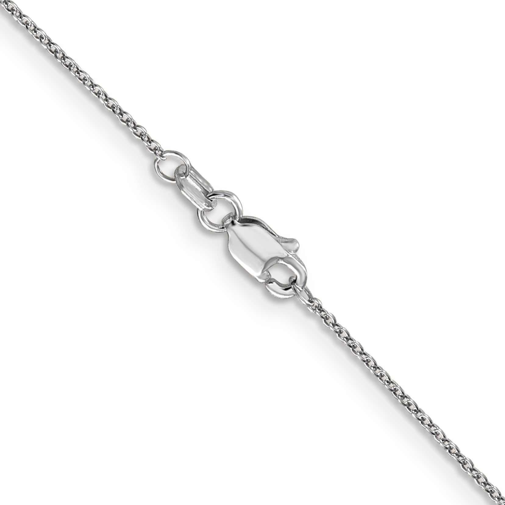 0.9mm 14K White Gold Round Cable Chain - Sophia Jewelers