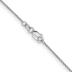 14K White Gold Solid Cable Chain Necklace 0.9mm