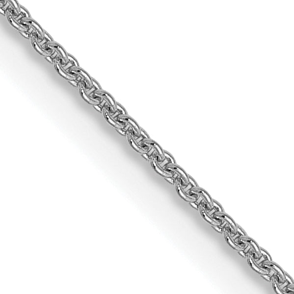 0.9mm 14K White Gold Round Cable Chain - Sophia Jewelers