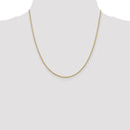 14K Yellow Gold Solid Cable Chain Necklace 1.8mm
