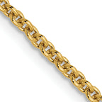 1.8mm 14K Yellow Gold Round Cable Chain - Sophia Jewelers