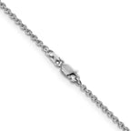 14K White Gold Solid Cable Chain Necklace 1.8mm