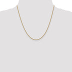 14K Yellow Gold Solid Cable Chain Necklace 1.95mm
