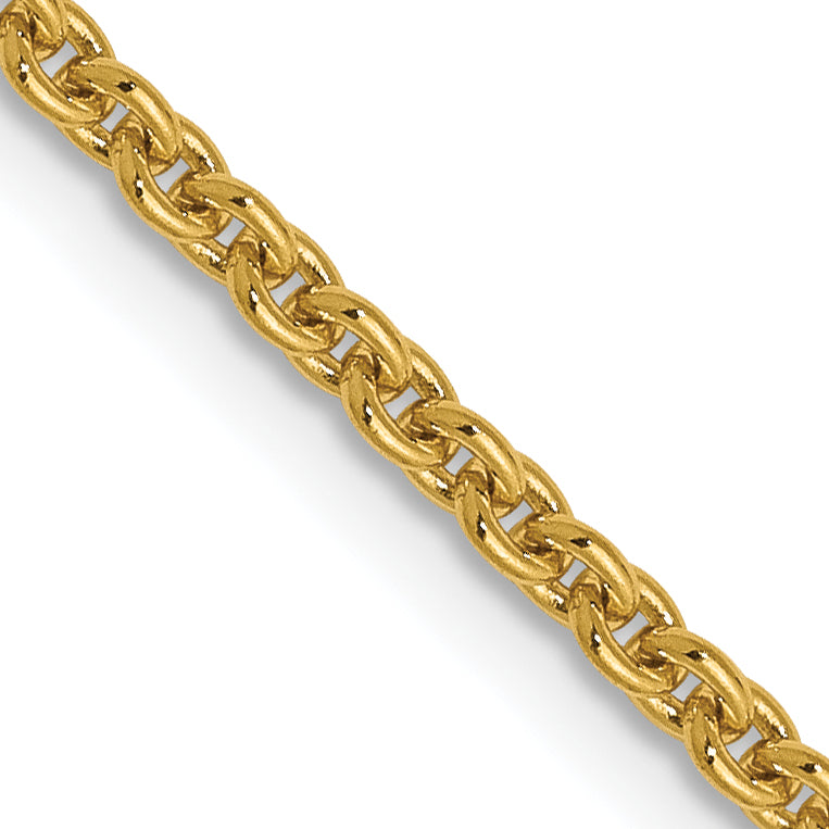 1.95mm 14K Yellow Gold Round Cable Chain - Sophia Jewelers Main image