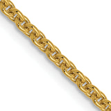 Cable Chain Necklace in 14K Yellow Gold, 1.95mm
