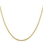 14K Yellow Gold Solid Cable Chain Necklace 1.95mm