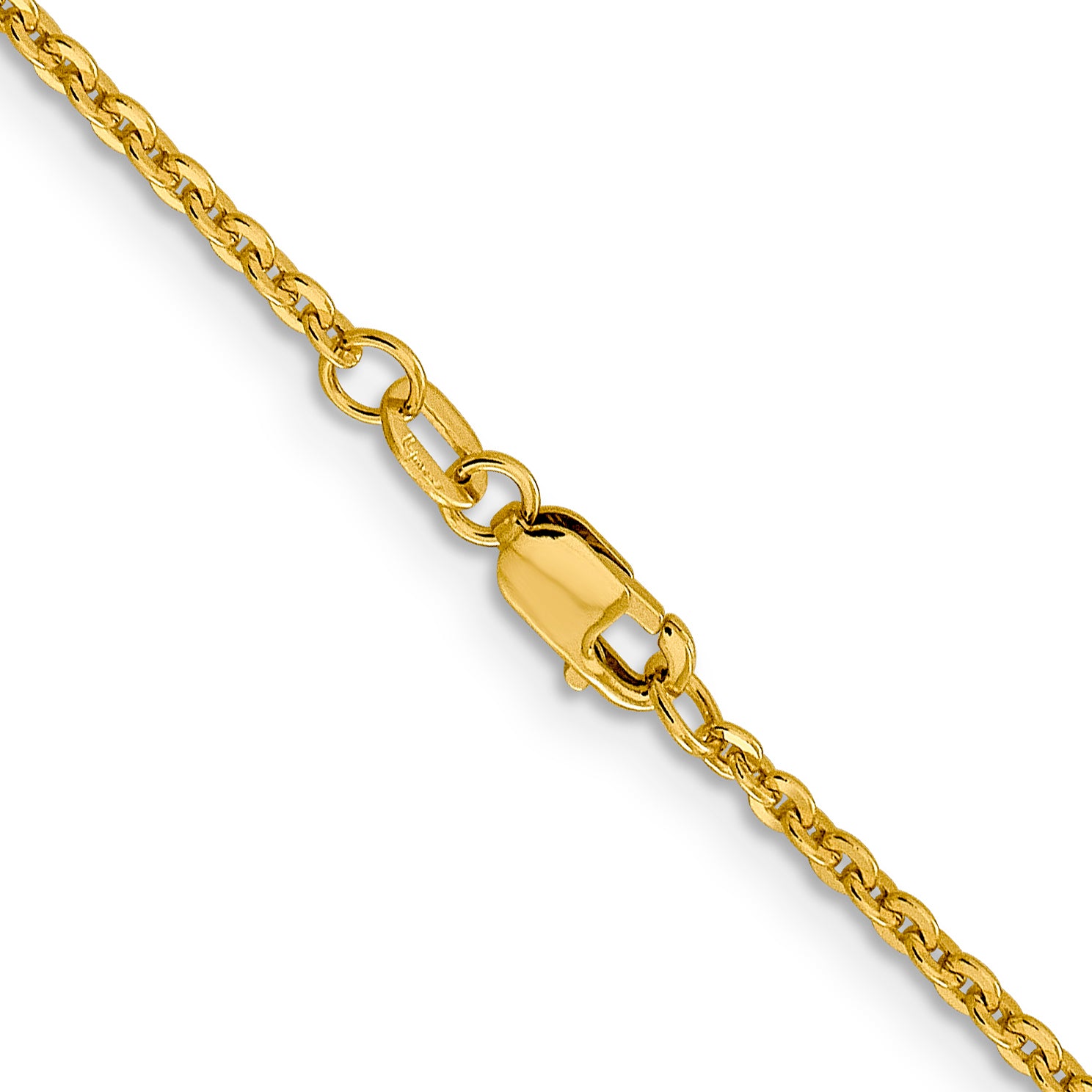 1.95mm 14K Yellow Gold Flat Cable Chain - Sophia Jewelers