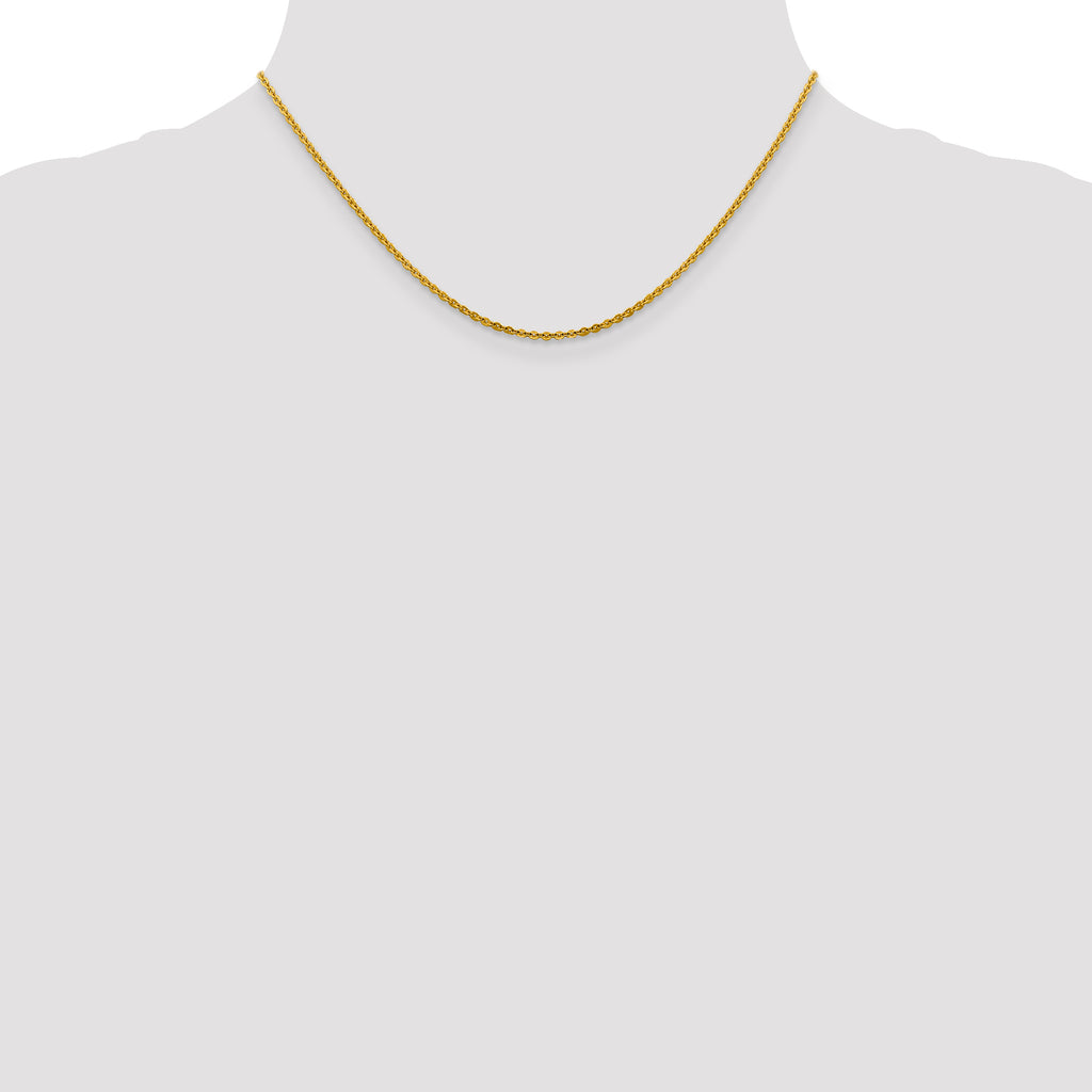 1.95mm 14K Yellow Gold Flat Cable Chain - Sophia Jewelers