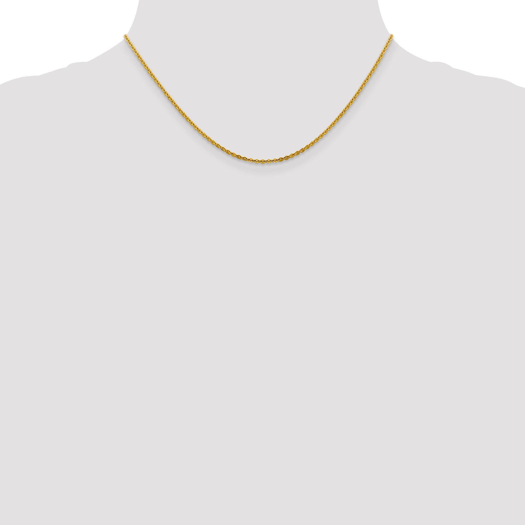 1.95mm 14K Yellow Gold Flat Cable Chain - Sophia Jewelers