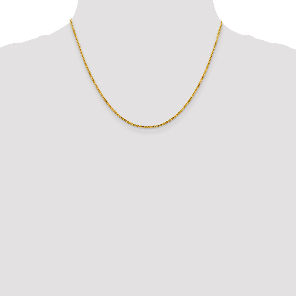 14K 1.95mm Flat Cable Chain