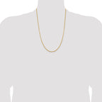 14K Yellow Gold Solid Cable Chain Necklace 1.95mm